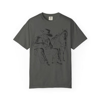 Load image into Gallery viewer, Cowboy &amp; Horse Graphic T-Shirt — Rustic Western Tee