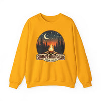 Load image into Gallery viewer, Summer Nights Club Crewneck Sweatshirt, Campfire Graphic Pullover