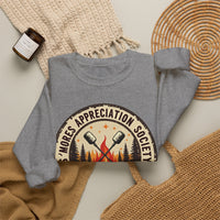 Load image into Gallery viewer, S'mores Appreciation Society Crewneck Sweatshirt, Roast, Relax, Repeat Camping Graphic