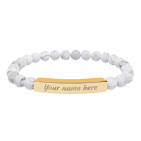 Load image into Gallery viewer, Personalized -  Stone Bracelet | Stretch Beaded Bracelet
