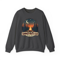 Load image into Gallery viewer, Summer Nights Club Crewneck Sweatshirt, Campfire Graphic Pullover