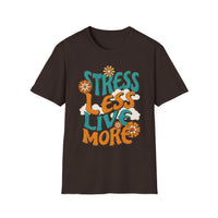 Load image into Gallery viewer, Stress Less Live More T-Shirt, Positive Vibe Tee, Unisex Graphic Shirt, Motivational Apparel, Everyday Comfort Wear, Gift for Friends