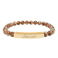 Load image into Gallery viewer, Sacred - Stone Bar Bracelet - Spiritual Stretch Bracelet
