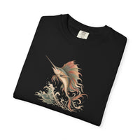 Load image into Gallery viewer, Sailfish Shirt, Whimsical Marlin Graphic Tee, Aesthetic Fishing Gift, Retro Ocean Life Top, Boho Deep Sea Tshirt, Comfort Colors Tee