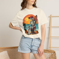 Load image into Gallery viewer, Surfing Skeleton Halloween T-Shirt