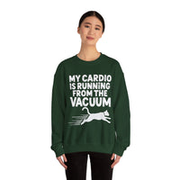 Load image into Gallery viewer, My Cardio Is Running From The Vacuum sweatshirt | Cat Humor Crewneck