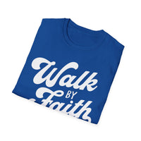 Load image into Gallery viewer, Walk by Faith  - Tee, Inspirational Gift, Casual Wear, Everyday Comfort, Faith-based Apparel, Religious Clothing