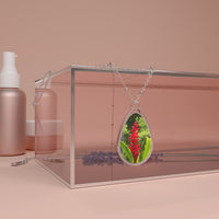 Load image into Gallery viewer, Tropical Red Ginger Flower Photo Pendant Necklace
