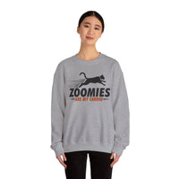 Load image into Gallery viewer, Zoomies Are My Cardio sweatshirt | Cat Running Graphic Crewneck