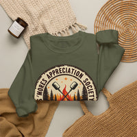 Load image into Gallery viewer, S'mores Appreciation Society Crewneck Sweatshirt, Roast, Relax, Repeat Camping Graphic