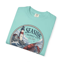 Load image into Gallery viewer, Seaside Supply Co. Lobster &amp; Lighthouse T-Shirt