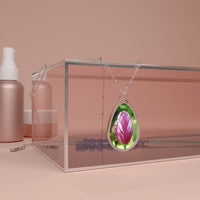 Load image into Gallery viewer, Pink Tulip Photo Pendant Necklace
