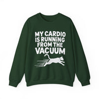 Load image into Gallery viewer, My Cardio Is Running From The Vacuum sweatshirt | Cat Humor Crewneck