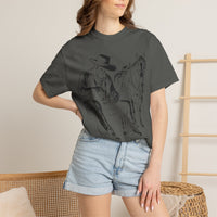 Load image into Gallery viewer, Cowboy &amp; Horse Graphic T-Shirt — Rustic Western Tee