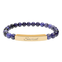 Load image into Gallery viewer, Sacred - Stone Bar Bracelet - Spiritual Stretch Bracelet

