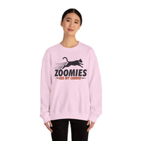 Load image into Gallery viewer, Zoomies Are My Cardio sweatshirt | Cat Running Graphic Crewneck