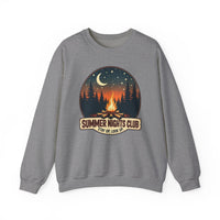 Load image into Gallery viewer, Summer Nights Club Crewneck Sweatshirt, Campfire Graphic Pullover