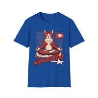 Load image into Gallery viewer, Spirit Cat  -  Yoga Tee, Cat Lover Gift, Unisex Graphic Tee, Relaxation Top, Gift for Cat Owners, Zen Cat Apparel
