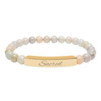 Load image into Gallery viewer, Sacred - Stone Bar Bracelet - Spiritual Stretch Bracelet
