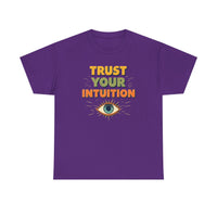 Load image into Gallery viewer, Trust Your Intuition T-Shirt — Retro Mystic Eye Tee for Spiritual &amp; Mindful Living
