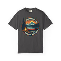 Load image into Gallery viewer, Weekend Canoe Club paddle far worry less T-shirt