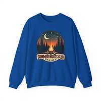 Load image into Gallery viewer, Summer Nights Club Crewneck Sweatshirt, Campfire Graphic Pullover