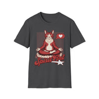 Load image into Gallery viewer, Spirit Cat  -  Yoga Tee, Cat Lover Gift, Unisex Graphic Tee, Relaxation Top, Gift for Cat Owners, Zen Cat Apparel