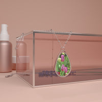 Load image into Gallery viewer, Tulip Teardrop Locket - Oval Pendant Necklace