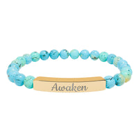Load image into Gallery viewer, Awaken - Bracelet with Natural Stone Engraved with

