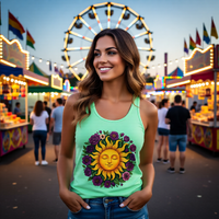 Load image into Gallery viewer, Sun &amp; Flowers Racerback Tank