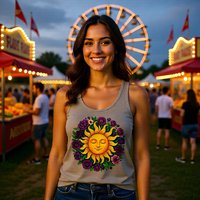 Load image into Gallery viewer, Sun &amp; Flowers Racerback Tank