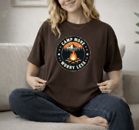 Load image into Gallery viewer, Camp More Worry Less T-shirt