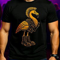 Load image into Gallery viewer, Punk Rock Flamingo Shirt, Gothic Flamingo T Shirt, Rockabilly Bird Tee, Alternative Graphic Shirt, Edgy Flamingo Gift