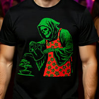Load image into Gallery viewer, Grim Reaper Bonsai Shirt - Funny Skeleton Gardening Tee - 80s Neon Graphic T-Shirt - Retro Unisex Streetwear, Back to School Clothes