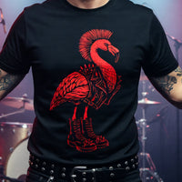 Load image into Gallery viewer, Punk Rock Flamingo Shirt, Gothic Flamingo T Shirt, Rockabilly Bird Tee, Alternative Graphic Shirt, Edgy Flamingo Gift