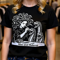 Load image into Gallery viewer, Medusa Hiss and Makeup Shirt - Mythological T-Shirt, Hiss and Makeup Shirt, Medusa Shirt, Greek Mythology Tee, Gothic Medusa T Shirt,