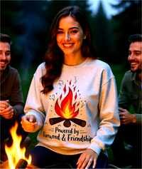 Load image into Gallery viewer, Powered by Firewood &amp; Friendship, Campfire Graphic