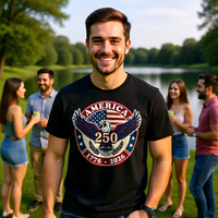 Load image into Gallery viewer, America 250 Eagle T-Shirt, patriotic tee, 250 birthday, 4th of July
