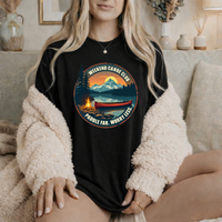 Load image into Gallery viewer, Weekend Canoe Club paddle far worry less T-shirt