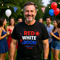 Load image into Gallery viewer, Red White Boom T‑Shirt — America 250 1776–2026 Celebration Tee