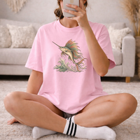 Load image into Gallery viewer, Sailfish Shirt, Whimsical Marlin Graphic Tee, Aesthetic Fishing Gift, Retro Ocean Life Top, Boho Deep Sea Tshirt, Comfort Colors Tee