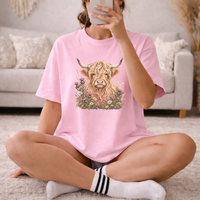 Load image into Gallery viewer, Cute Highland Cow Tee Farming Shirt Cute Cow Shirt Cow Lover Gift Country Girl Gift Farm Animal Sweatshirt comfort colors
