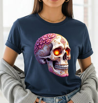 Load image into Gallery viewer, Floral Sugar Skull, Day of the Dead Tee, Gothic Flower Skull Shirt, Calavera Halloween Tshirt, Edgy Boho Skull Graphic Tee