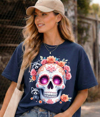 Load image into Gallery viewer, Day of the Dead Raccoon Design - Sugar Skull - Dios De Muertos