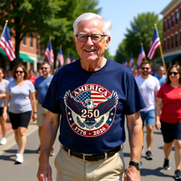 Load image into Gallery viewer, America 250 Eagle T-Shirt, patriotic tee, 250 birthday, 4th of July