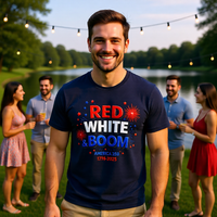 Load image into Gallery viewer, Red White Boom T‑Shirt — America 250 1776–2026 Celebration Tee