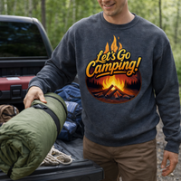 Load image into Gallery viewer, Let's Go Camping Crewneck Sweatshirt