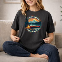 Load image into Gallery viewer, Weekend Canoe Club paddle far worry less T-shirt