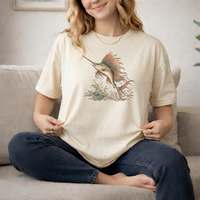 Load image into Gallery viewer, Sailfish Shirt, Whimsical Marlin Graphic Tee, Aesthetic Fishing Gift, Retro Ocean Life Top, Boho Deep Sea Tshirt, Comfort Colors Tee