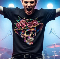 Load image into Gallery viewer, Colorful Sugar Skull with Rose Crown